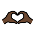 heart hands: dark skin tone on OpenMoji