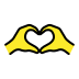 heart hands on OpenMoji