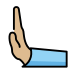 leftwards pushing hand: medium-light skin tone on OpenMoji