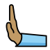leftwards pushing hand: medium skin tone on OpenMoji