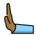 leftwards pushing hand: medium-dark skin tone on OpenMoji
