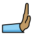 rightwards pushing hand: medium skin tone on OpenMoji