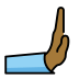 rightwards pushing hand: medium-dark skin tone on OpenMoji
