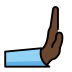rightwards pushing hand: dark skin tone on OpenMoji
