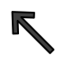 up-left arrow on OpenMoji