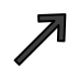 up-right arrow on OpenMoji
