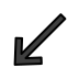 down-left arrow on OpenMoji