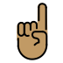 index pointing up: medium skin tone on OpenMoji