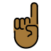 index pointing up: medium-dark skin tone on OpenMoji