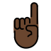 index pointing up: dark skin tone on OpenMoji
