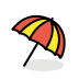 umbrella on ground on OpenMoji
