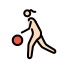 woman bouncing ball: light skin tone on OpenMoji