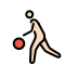 man bouncing ball: light skin tone on OpenMoji
