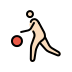 person bouncing ball: light skin tone on OpenMoji