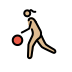 woman bouncing ball: medium-light skin tone on OpenMoji