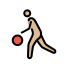 man bouncing ball: medium-light skin tone on OpenMoji