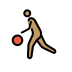 man bouncing ball: medium skin tone on OpenMoji