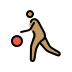 person bouncing ball: medium skin tone on OpenMoji