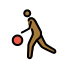 man bouncing ball: medium-dark skin tone on OpenMoji