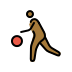 person bouncing ball: medium-dark skin tone on OpenMoji
