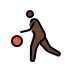 person bouncing ball: dark skin tone on OpenMoji
