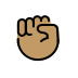 raised fist: medium skin tone on OpenMoji