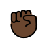 raised fist: dark skin tone on OpenMoji