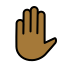 raised hand: medium-dark skin tone on OpenMoji