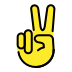 victory hand on OpenMoji
