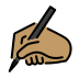 writing hand: medium skin tone on OpenMoji