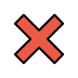 cross mark on OpenMoji