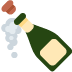 bottle with popping cork on Twitter/X