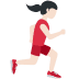 woman running facing right: light skin tone on Twitter/X