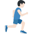man running facing right: light skin tone on Twitter/X