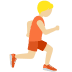 person running facing right: medium-light skin tone on Twitter/X
