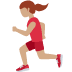woman running: medium skin tone on Twitter/X