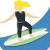 woman surfing: medium-light skin tone on Twitter/X