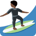 person surfing: dark skin tone on Twitter/X