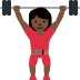 woman lifting weights: dark skin tone on Twitter/X