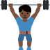 man lifting weights: dark skin tone on Twitter/X
