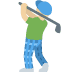 man golfing: medium-light skin tone on Twitter/X