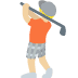 person golfing: medium-light skin tone on Twitter/X