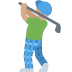 man golfing: medium skin tone on Twitter/X