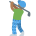 man golfing: medium-dark skin tone on Twitter/X