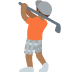 person golfing: medium-dark skin tone on Twitter/X