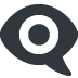 eye in speech bubble on Twitter/X