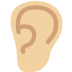 ear: medium-light skin tone on Twitter/X