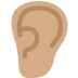 ear: medium skin tone on Twitter/X