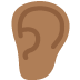 ear: medium-dark skin tone on Twitter/X