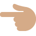 backhand index pointing left: medium skin tone on Twitter/X